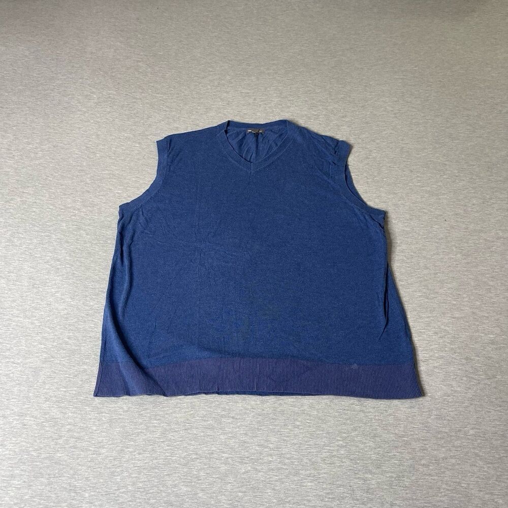 Gap Men’s Cable Knit Solid Blue V-Neck Sweater Vest